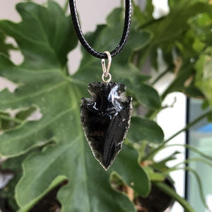 Black Obsidian Arrowhead Pendant