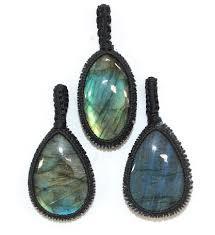 Labradorite Oval Thread Pendant - 1pc