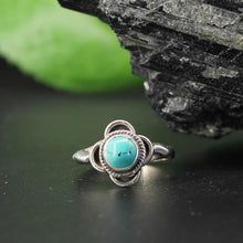 Load image into Gallery viewer, Turquoise Round Cabochan Ring
