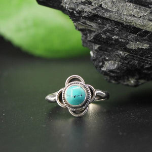Turquoise Round Cabochan Ring