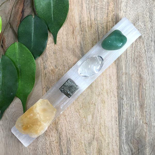 Selenite Cleansing Wand & Tumbled Stones
