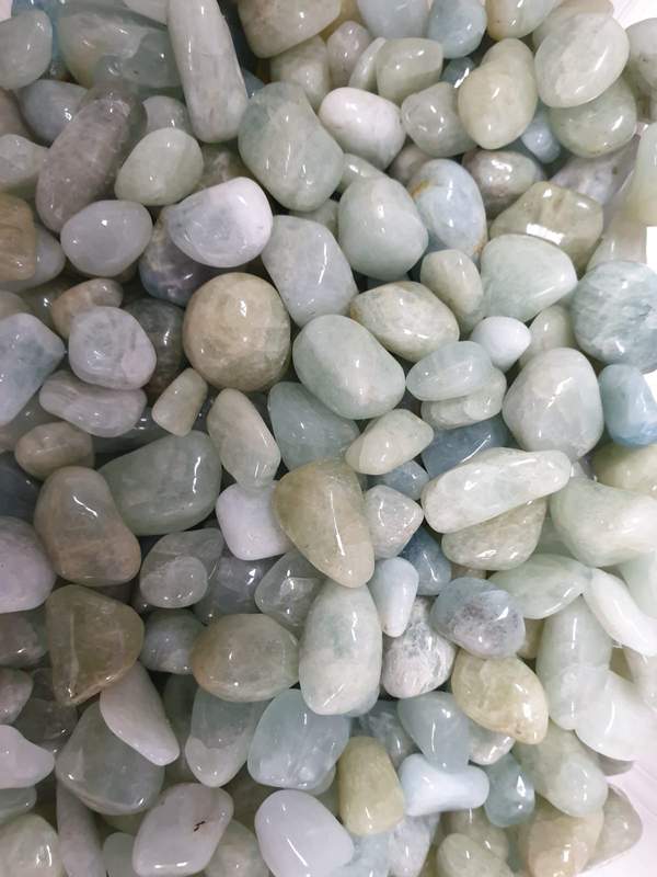 Tumbled Crystals for Water Bottle- Aquamarine
