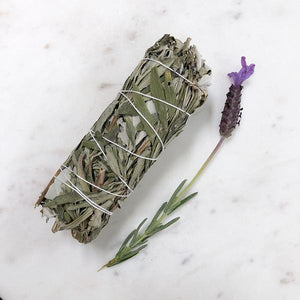 White Sage & Lavender Smudge - Medium