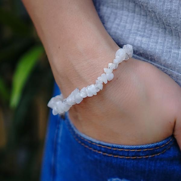 Rainbow Moonstone Chip Bracelet